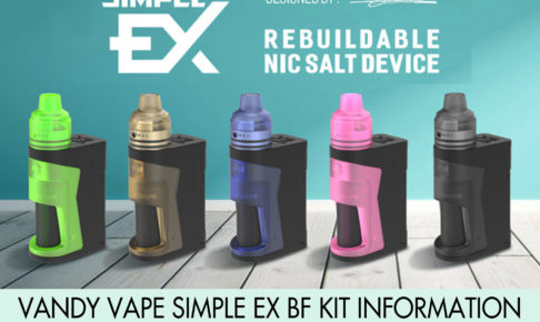Vandy Vape Simple EX Squonk Mod Kitメーカー情報まとめ